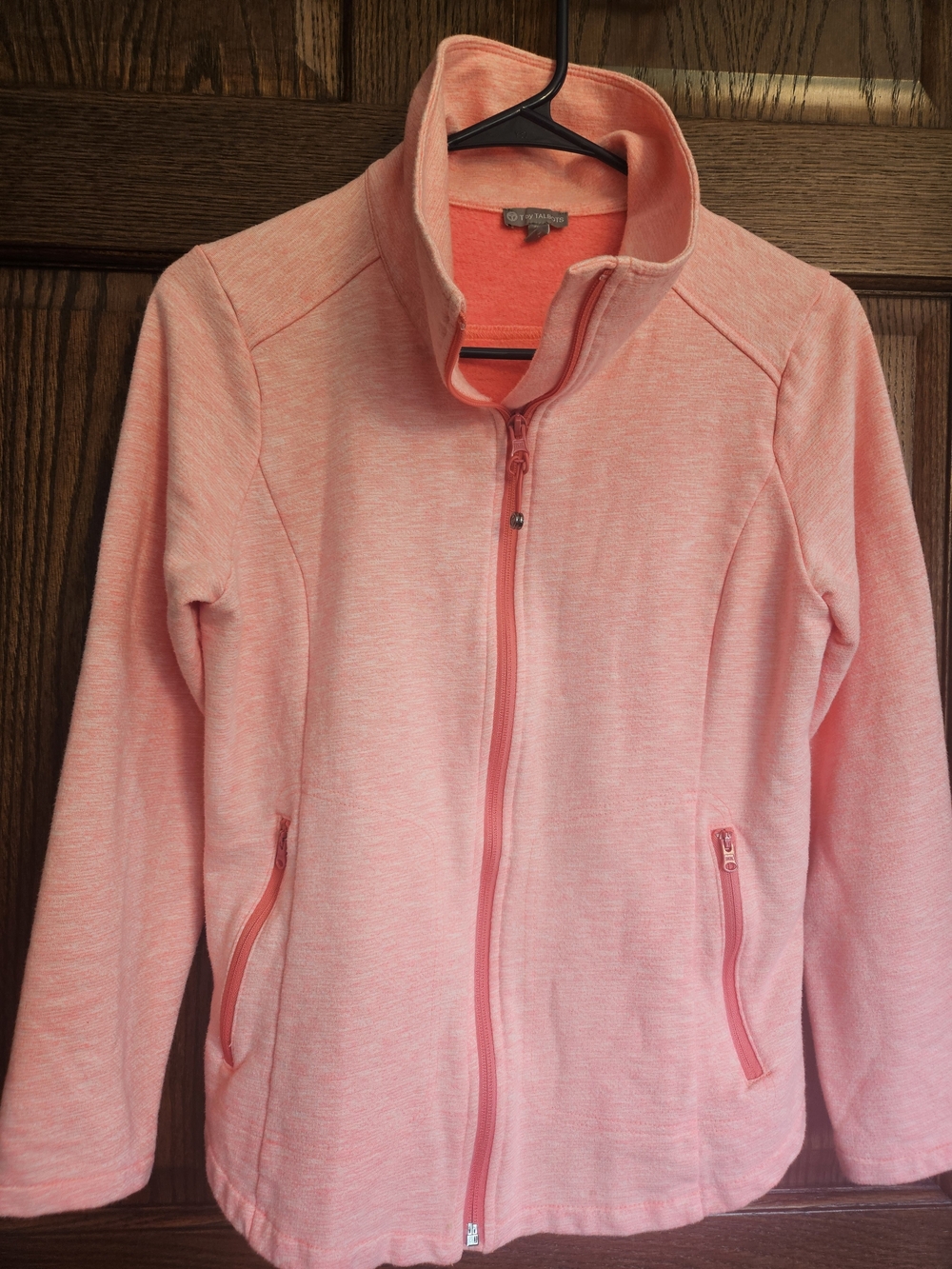 Talbots, Coral Pink Full-Zip Jacket, Women S, Fleece Lining, Zip Front Pockets
